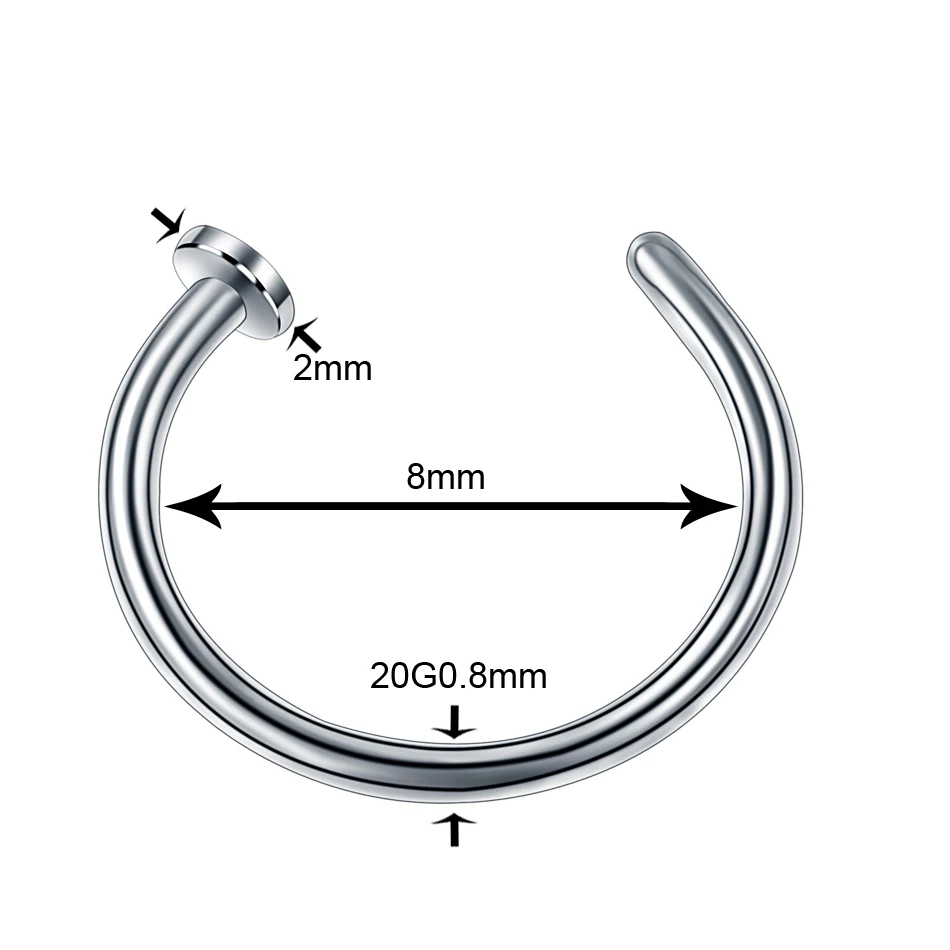 10 шт. 316l хирургическая сталь брови бар губы нос пирсинг уха шпильки Подкова Кольцо уха хряща трагус ювелирные изделия для тела Набор для пирсинга - Окраска металла: Style 15
