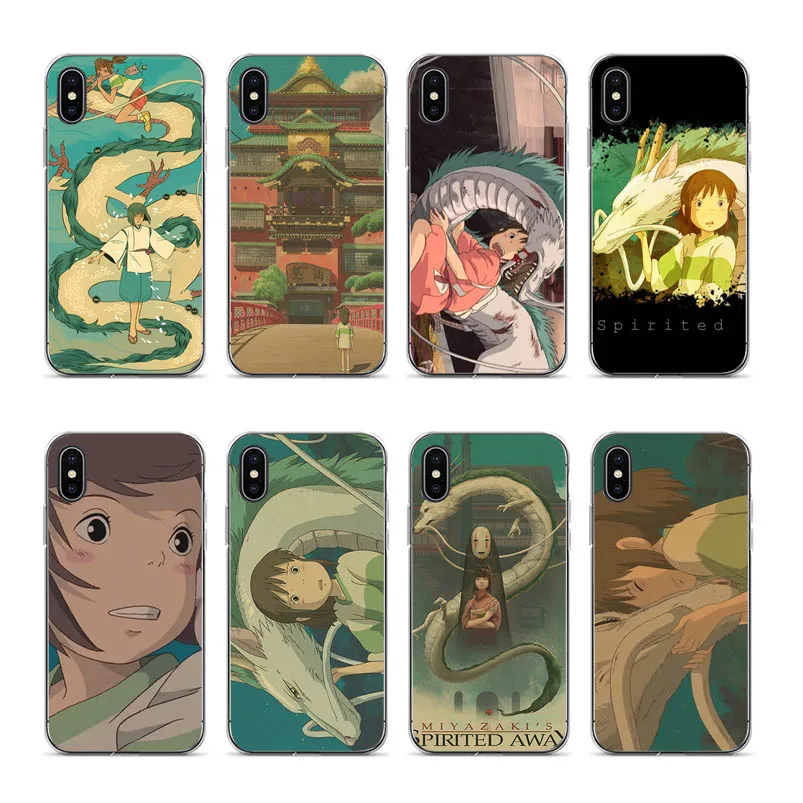 

Cartoon Studio Ghibli Spirited Away Back Cover Soft Silicone Printed Covers For iPhone X XS max XR 6 6plus 7 7plus 8 8plus 5SSE
