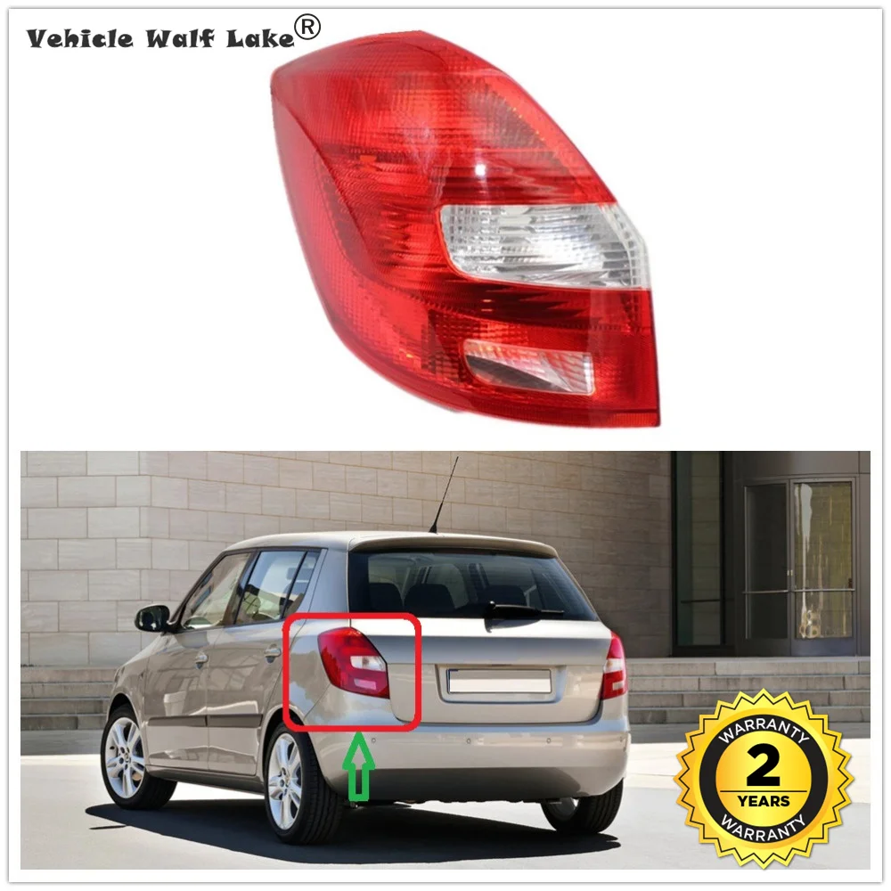 

Left Side Tail Light For Skoda Fabia MK2 5J 2007 2008 2009 2010 Car-styling Rear Light Tail Lamp Without Bulbs