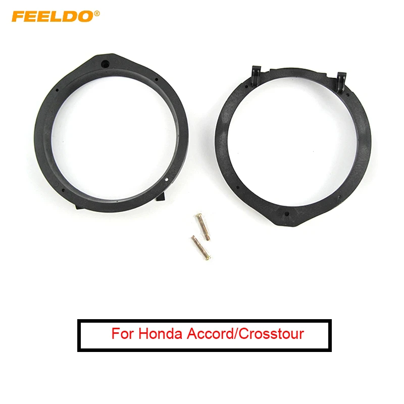 FEELDO 1 пара 6," Автомобильный модифицированный коврик для динамиков для Honda Accord Civic Fit Jazz Solid speaker Refit Mount Pad# MX6027