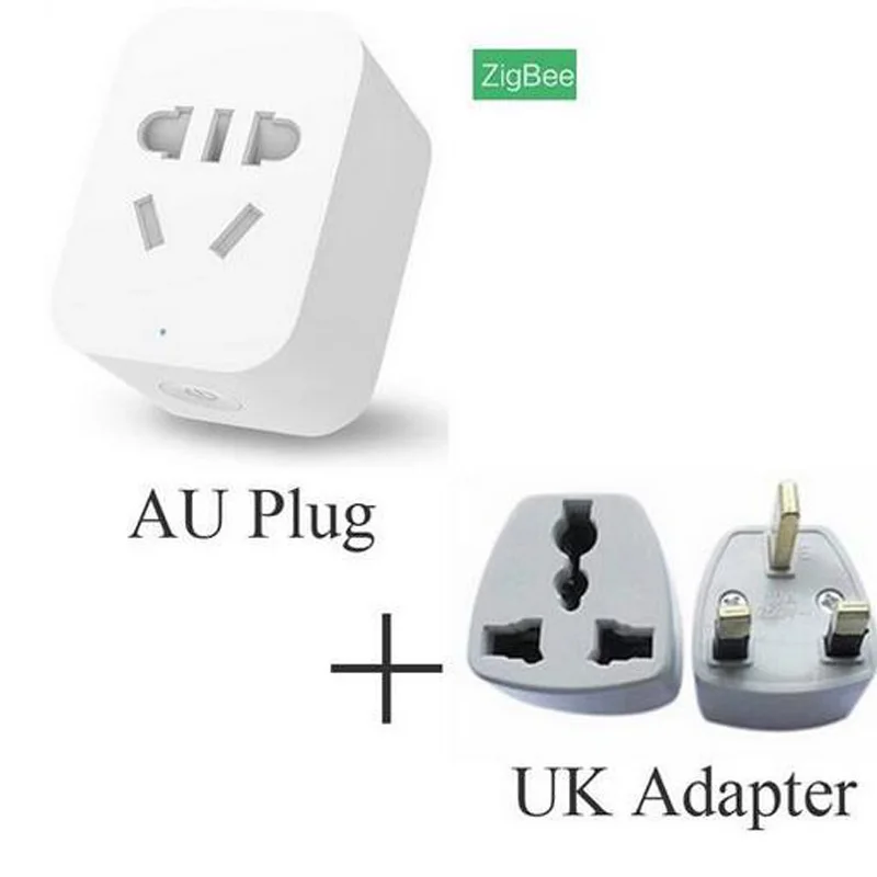 Xiao mi умная розетка mi Zigbee WiFi приложение беспроводные переключатели управления EU US AU таймер штекер зарядное устройство работает с шлюзом D5 - Цвет: UK