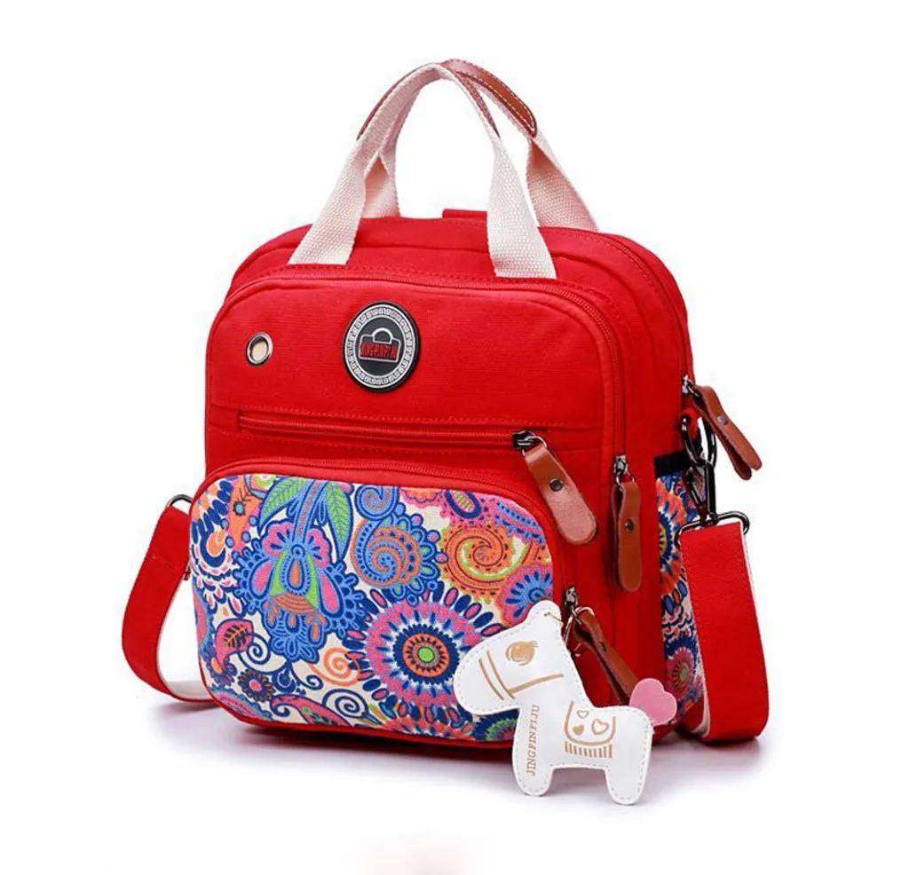 

Multi-functional Mommy Bag Fashion Double Shoulder Backpack Large Capacity Diaper Bag Multifunctional Mom Baby Bag #T5/3