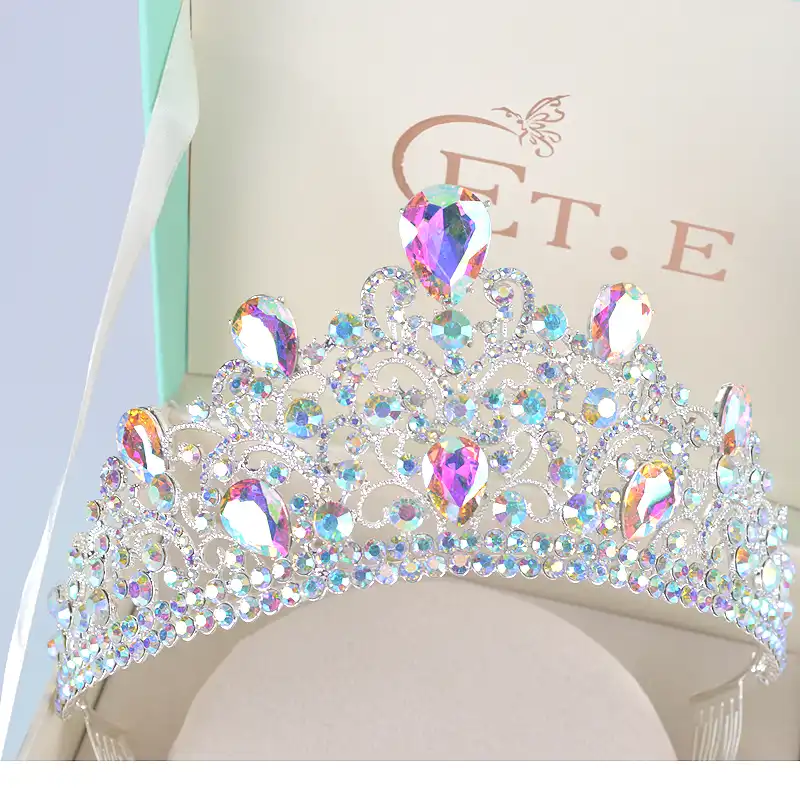 SPOSA chiaro cristallo austriaco Fiore per Capelli Fermaglio Pettine HEAD Piece Rose Oro