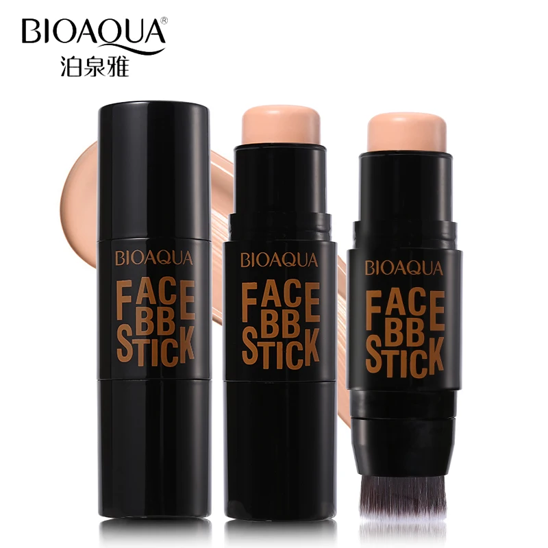 

BIOAQUA Pro Concealer Base Foundation Stick with Brush Makeup Eye Lip Face Cosmetic Pen BB Cream Highlighter Contour Stick