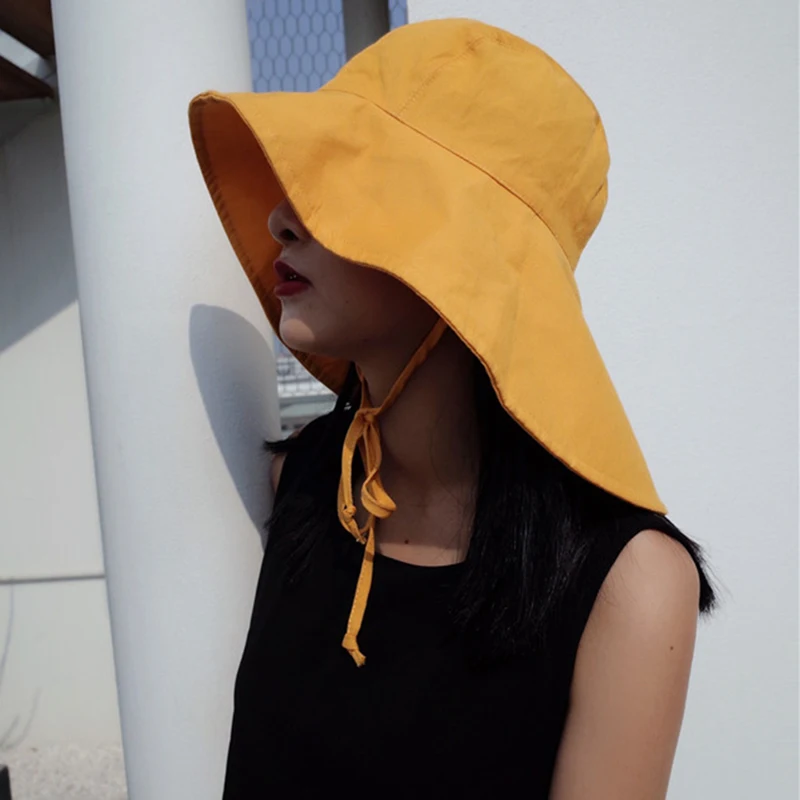 CHICEVER лето осень хлопок льняная шляпа для женщин Повседневная купол солнцезащитный козырек шляпы винтажные повязки Женская шляпа модные аксессуары новые - Цвет: yellow hat