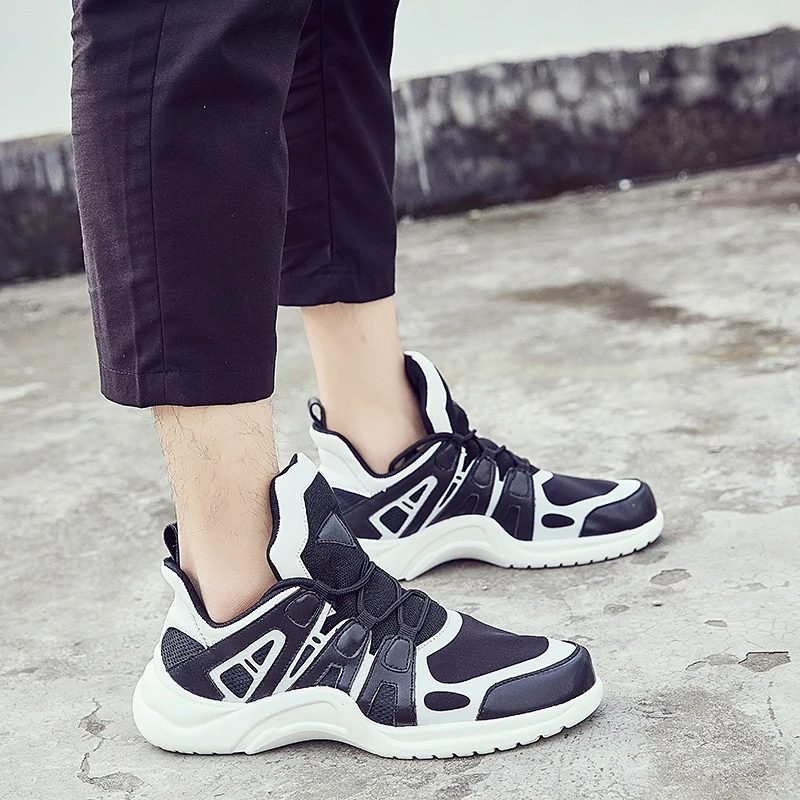 

Women Sneakers New Fashion Wild High Quality Casual Women Shoes Comfortable Non-slip Lightweight High Help Couple Shoes Lace-Up