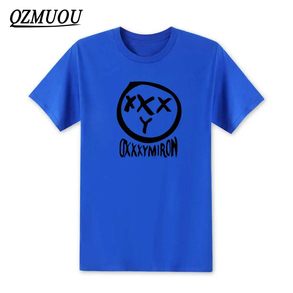 Новая мода oxxxymiron Футболка Мужская Аниме летняя новая мужская футболка модные футболки с принтом Футболка с коротким рукавом XS-XXL - Цвет: Blue2