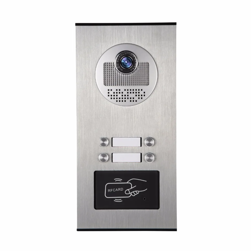 cheap YobangSecurity Metal Aluminum Outdoor RFID Access Control Doorbell Camera For 4 Units Apartment Video Intercom Door Phone System