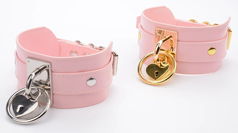 Oversized Harajuku Buckle Rock Handmade Layer Leather Collar Choke Large O Round Gold Silver BDSM Choker Fetish Collar Necklace 10