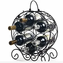 7hole european style Red Wine Rack Wine Bottle Holder Iron Metal Wine Holder Rack Barware Drinking Storage Display Gift