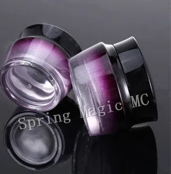 

50g Gradient purple Glass Jar Pot Skin Care Cream Refillable Bottle Cosmetic Container Makeup Tool With Black Lid Eye Cream Jars
