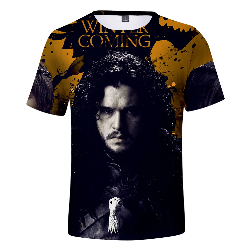 Daenerys Targaryen Jon Snow/футболки Летние футболки для мальчиков Kakarot повседневные с