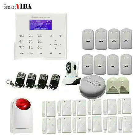 

SmartYIBA APP Control WIFI GSM Alarm System Home Burglar Security Protection LCD Keyboard Alarm Motion Detection Alarm