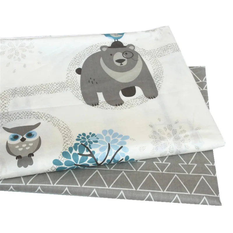 

Grey Bear 100% cotton Twill Fabric for DIY Sewing Quilting Fashion Dress Making Material For Baby&Child and Dolls