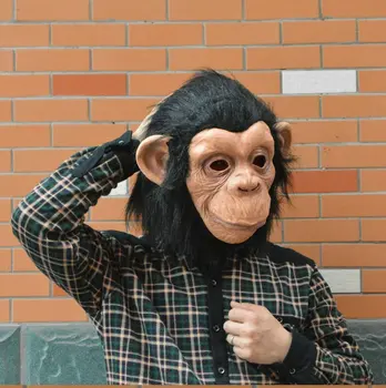 

Gorilla Big Ears Monkey Masks Funny Animal Halloween Masquerade Party Eco- friendly Latex Full Face Mask