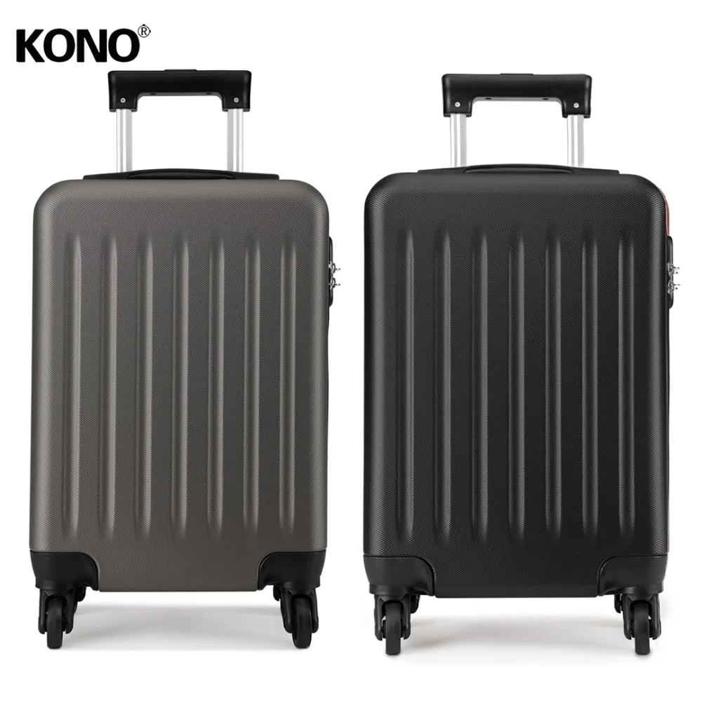 

KONO 2PCS Suitcase Rolling Hand Luggage Travel Check in Carry on Trolley Case Bag 4 Wheels Spinner Hardside ABS 28 Inch YD1872L