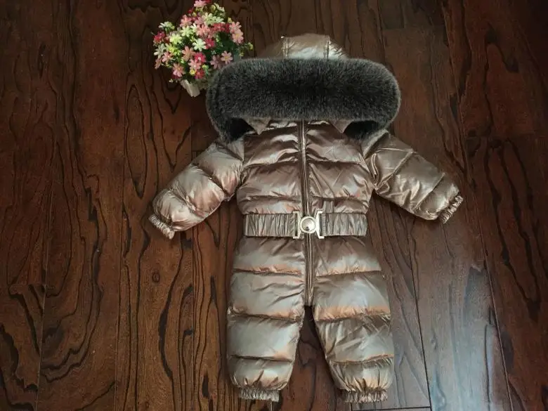 Детский зимний комбинезон, детский воротник из натурального меха, Детский комбинезон для мальчиков и девочек, детская одежда Cyy350