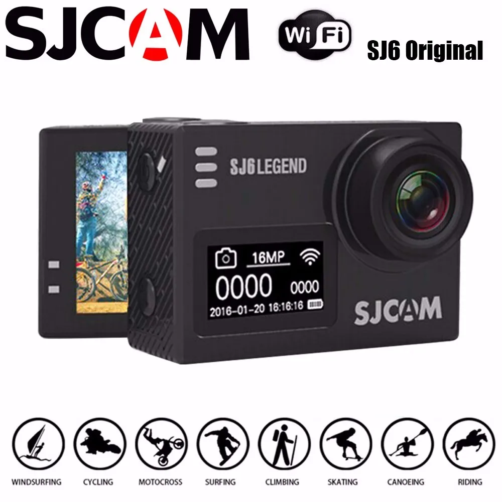 

SJCAM SJ6 SJ6000 LEGEND 2 inch Waterproof Diving LCD Touch Screen 4K HD Action Camera Novatek NT96660 MN34120PA CMOS Accessories