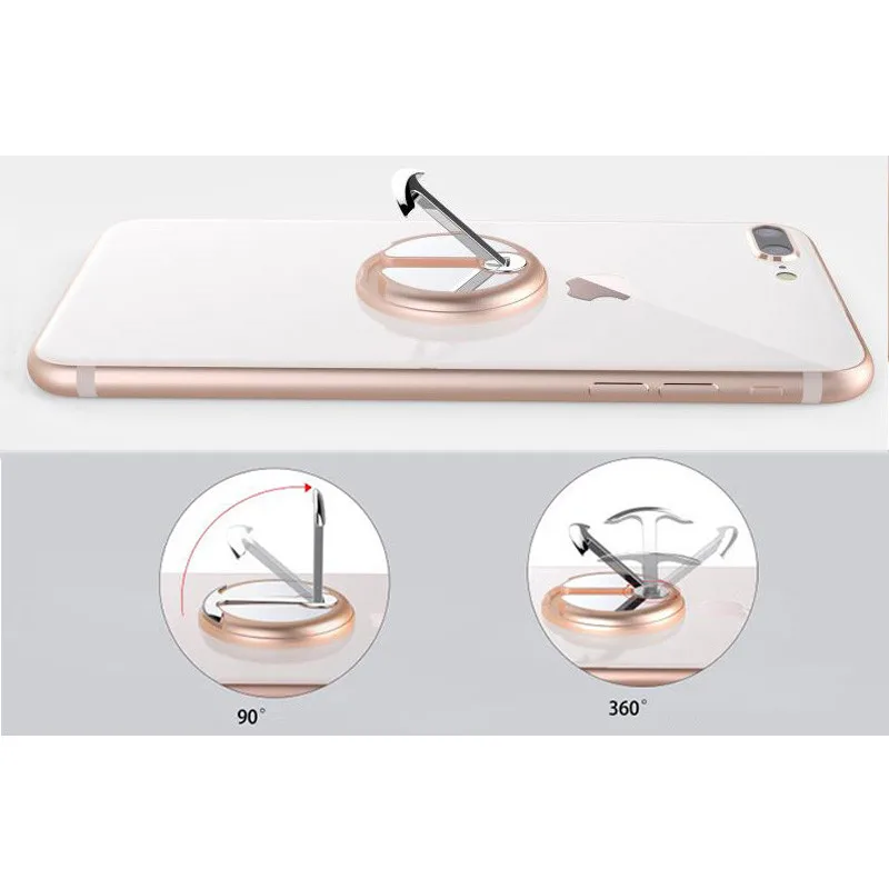 General mobile Phone finger ring holder 360 Degree stand for Samsung Xiaomi iPhone X 7 6 8 5S plus Smartphone Tablet plain bague