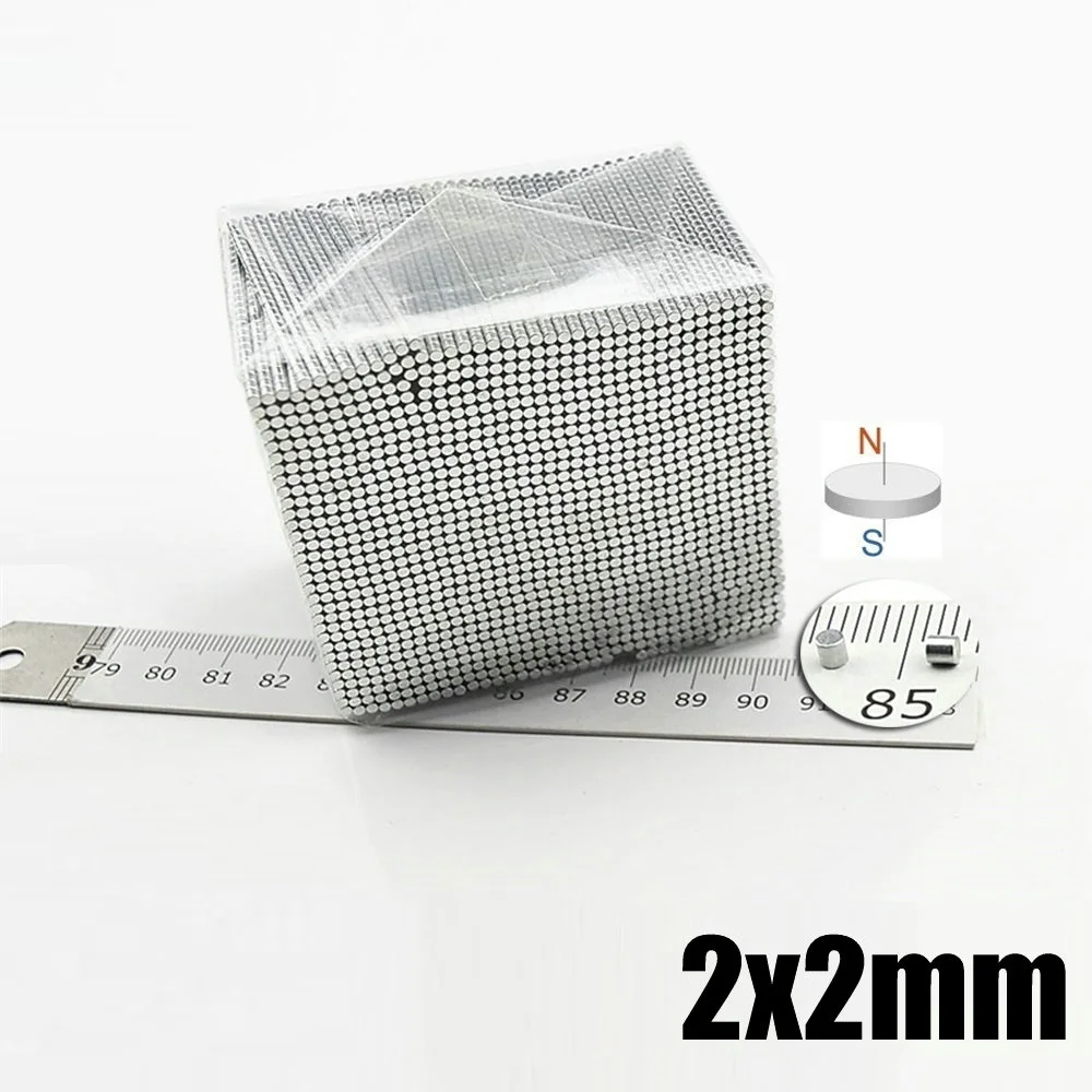 

100 pcsMicro Precision Magnets Dia. 2x2 mm Imanes De Neodinio Neodymium Medical Electronic Sensor Mini Magnetic Small Round Disc