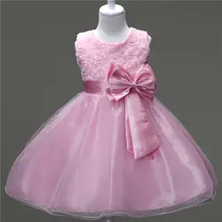 Лидер продаж для маленьких девочек 3dflower платье Детское праздничное платье принцессы детская одежда 3-8yrs платье с цветочным узором для