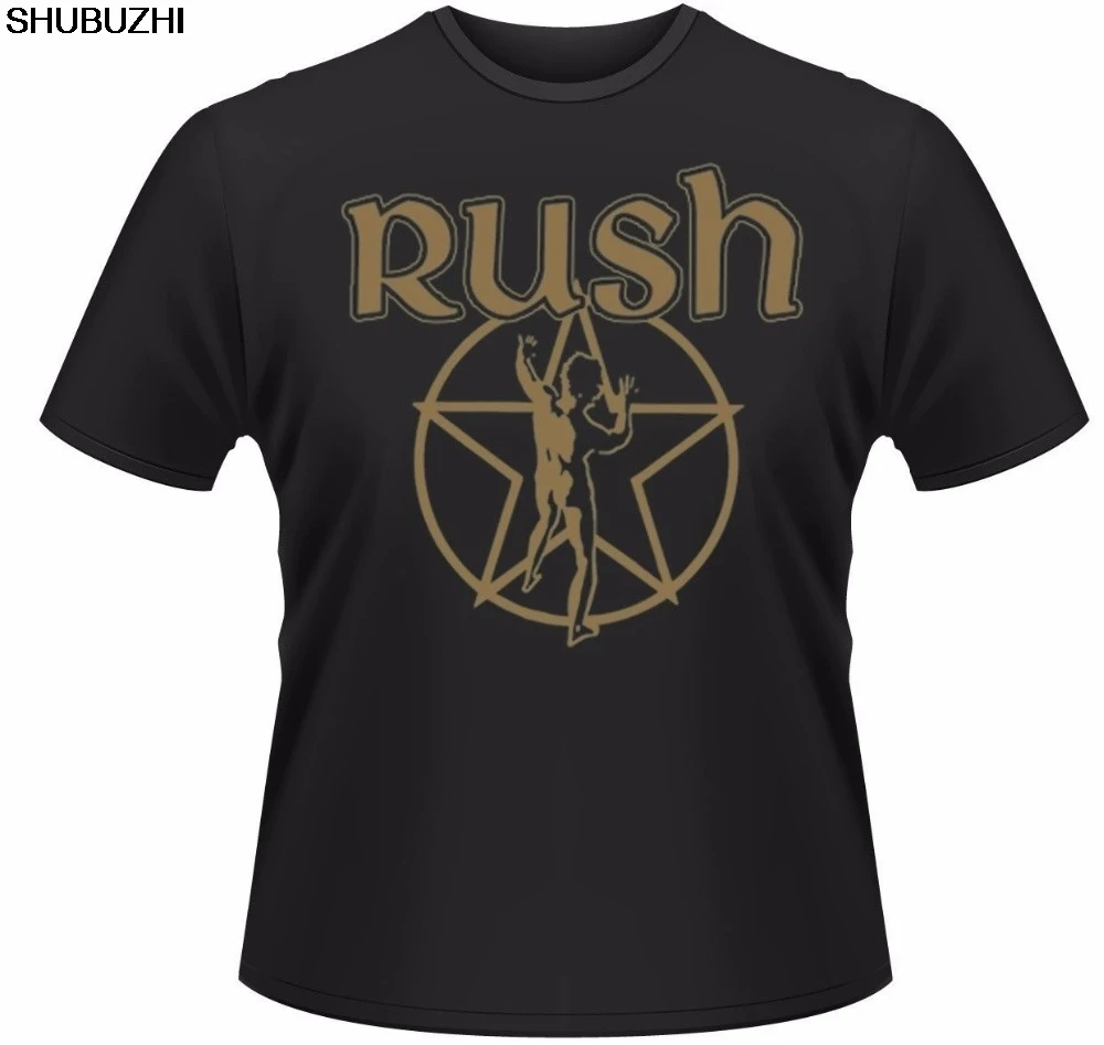 

100% Cotton Fashion T Shirts Rush Metallic Starman Mens T-Shirt Neuf Et Officiel Men's Crew Neck Graphic Tees sbz408