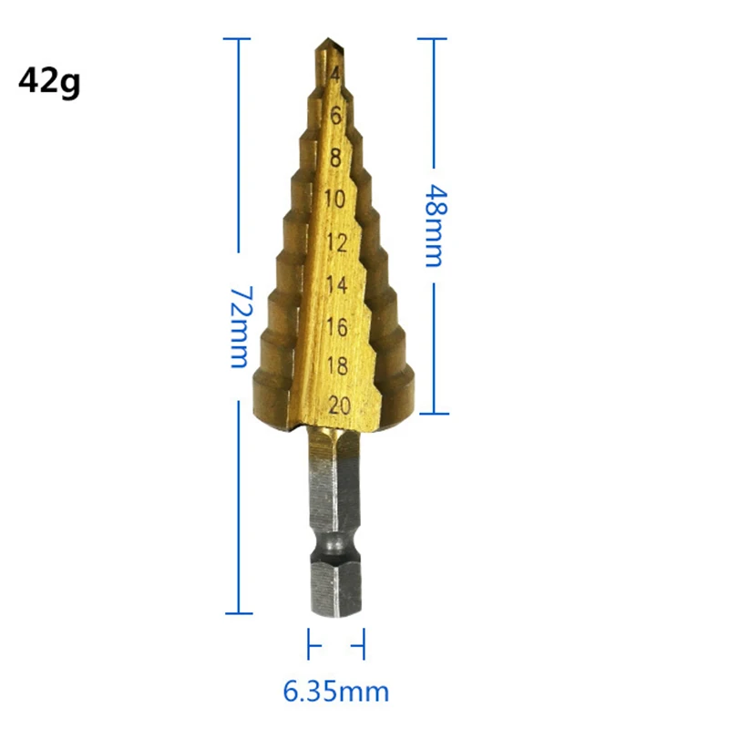 4-12 мм Профессиональная высокоскоростная стальная ступенчатая сверла 5 ступеней конусная сверла отверстия канавки для сверления разные