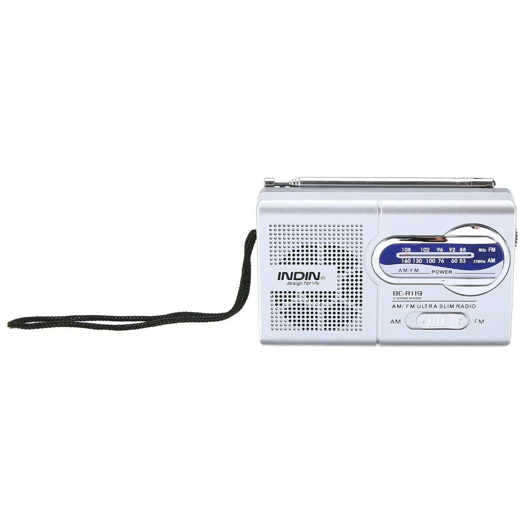 New DC 3V Mini Portable BC-R119 Radio Pocket AM/FM Telescopic Antenna Radio Receiver Speaker 3.5mm Mayitr