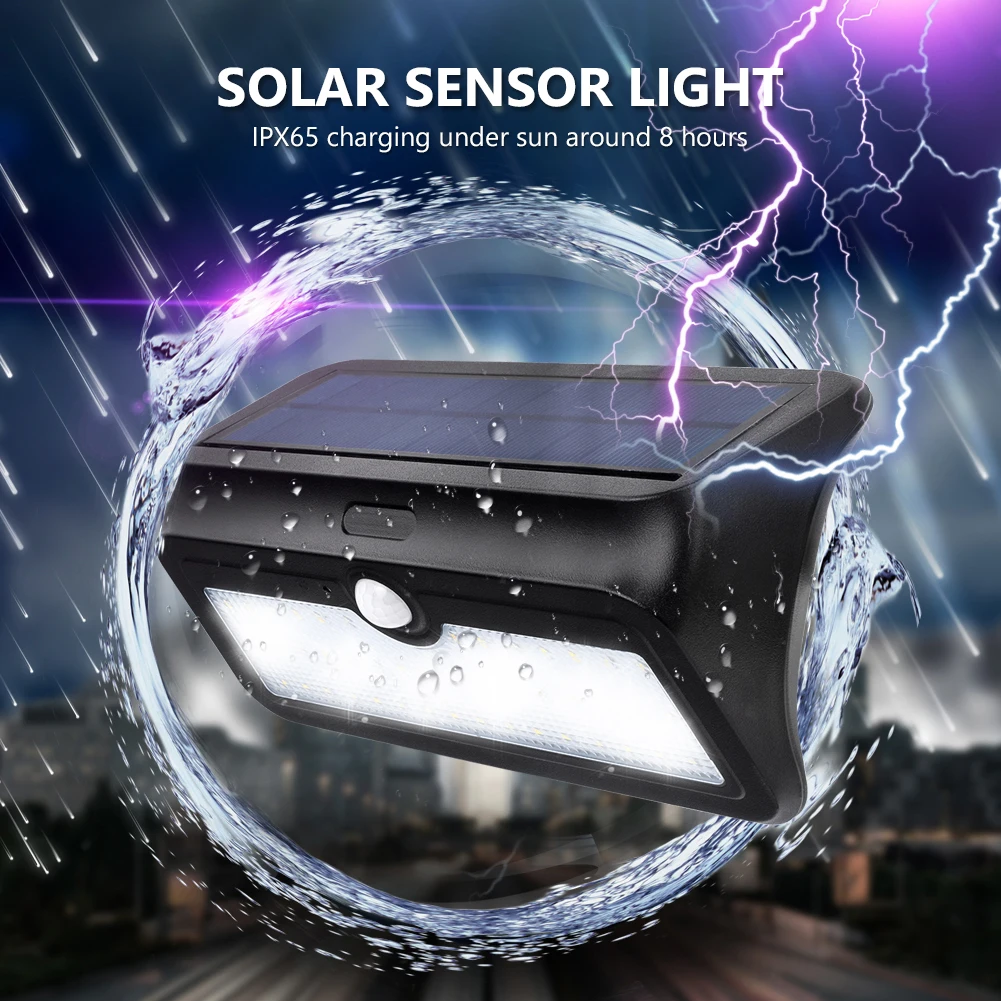 

TSLEEN 4Pcs Smart LED Solar Light Outdoor Garden Light PIR Motion Sensor Solar Security Lamp With 18650 Battery Luminaria Solar