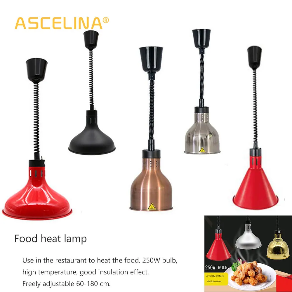 Heat Lamp 250W Electric heat lamp food heat preservation Pendant Light adjustable kitchen fixtures