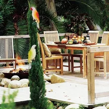 Солнечный Мощность светодиодный светильник птица лампа «попугай» с зажимом ночной Светильник s для приготовления пищи на воздухе освещение садовой дорожки орнамент QP2