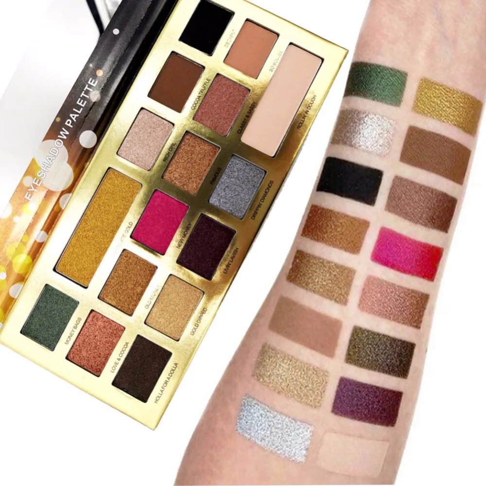 Beginner Eyeshadow 16 Color Palette Of Shadows Shimmer and Matte Long