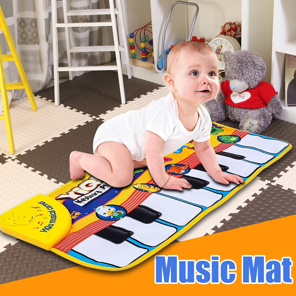 Children Piano Keyboard Music Learn Singing Gym Carpet Touch Play Mats