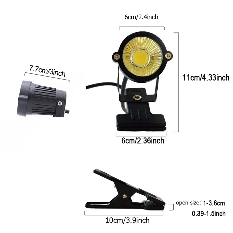 5 Вт COB светодиодный ландшафтный свет 220 В 110 в садовые огни водонепроницаемые теплые белые стены деревья флаги наружные прожекторы с зажимом