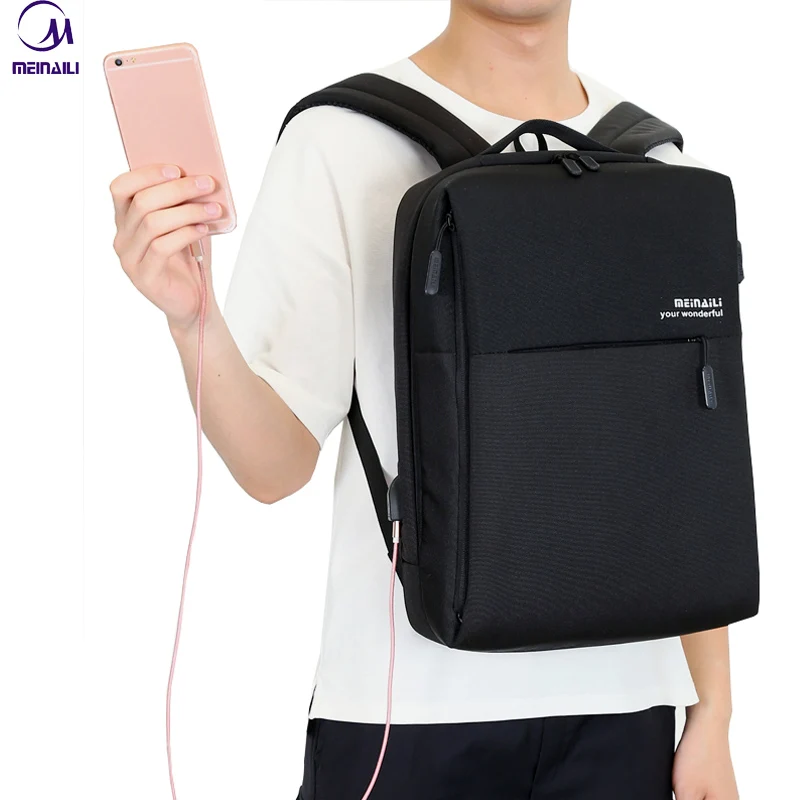 

Men Backpack 15.6 inch Laptop Backpack Waterproof Business Travel School Bags For Male Women Teengers With USB Charging