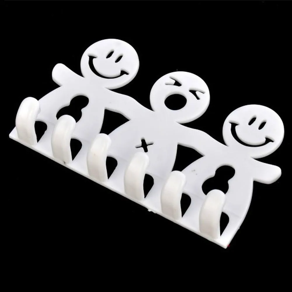 

Bathroom Sets Cartoon Sucker 5 Position Toothbrush Holder Suction Hooks Smiling Face Toothbrush Holder Stand