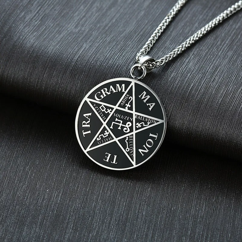 Tetragrammaton Pentagram Pendant Men 