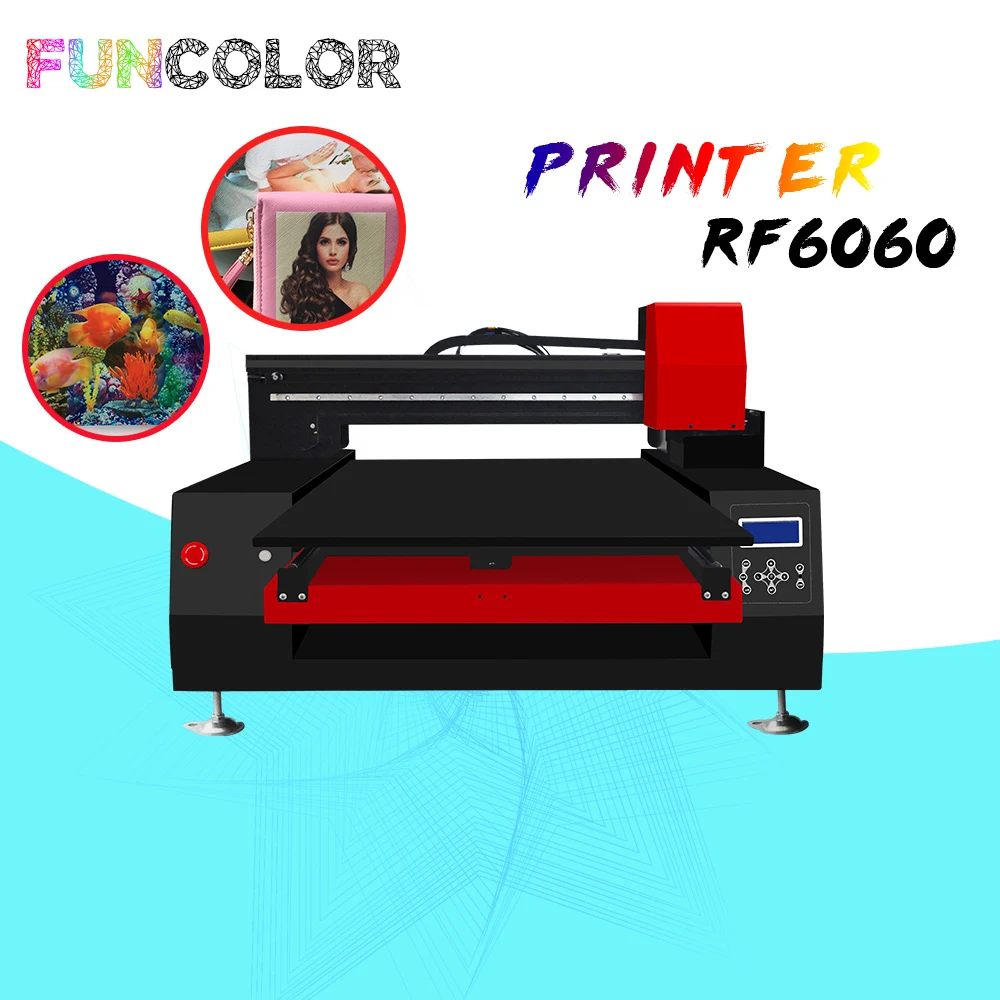

60*60cm UV Flatbed Printer Impresora 3D Automatic Printing Machine with Epson Printer Head for for Phone Case/T-shirts/TPU/PVC