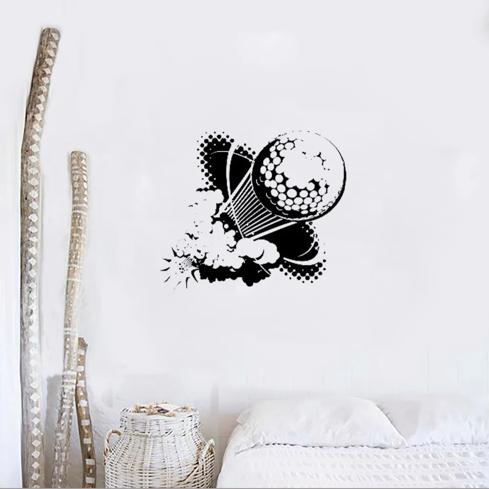Golfball Art Pattern Wall Decals Mural Teens Room Design Decor Golf