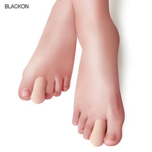 1 sztuk żebrowane tkaniny tuba żelowa rękawy pokrywa dla palec młotowaty pazur Blister Corns 1.8/3*7cm palce Seporate Protector Foot Care