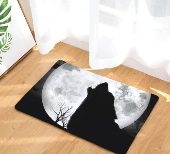 

CAMMITEVER Wolf Dog Cow Monkey Hedgehog Rug Mat Carpet Pad Anti-Slip Chair Sofa Cover For Bedroom Home Decor Rugs for Bedroom