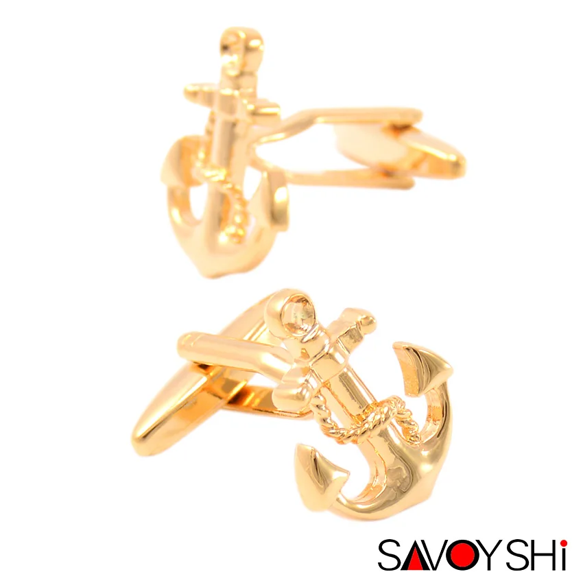 

SAVOYSHI Anchor Cufflinks for Mens Shirt Brand Cuff bottons High Quality Novelty Cuff links Fashion Wedding Men Jewelry Gift