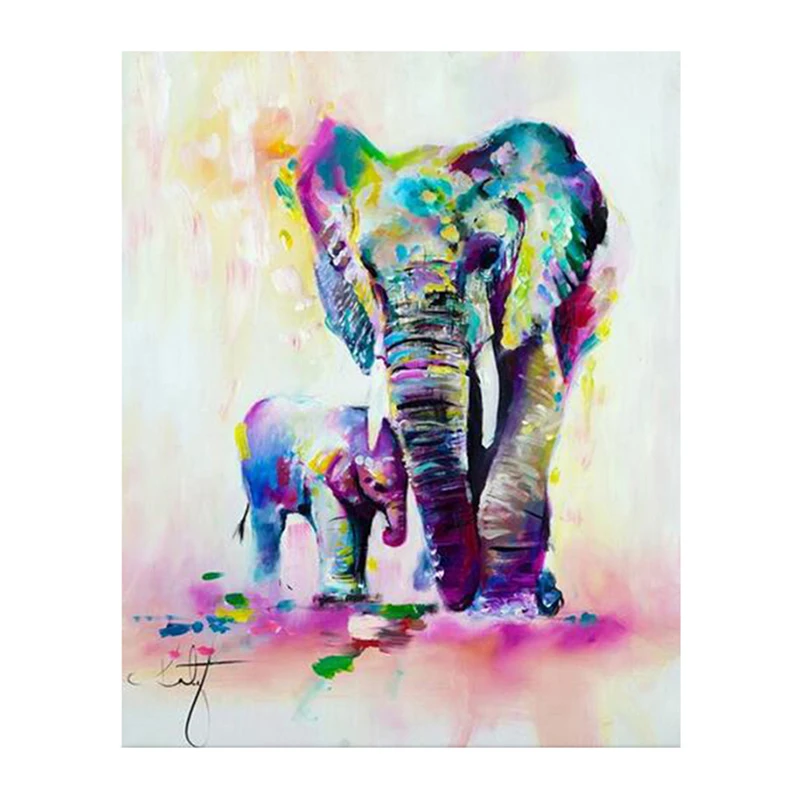 DIY 5D Diamond Mosaic Painting Elephant Crystal Drawing Diamond Embroidery Cross Stitch Animals Series Home Decor