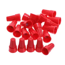 100Pcs P6 Red Wire Connector Twist-On Terminals Cap Spring Insert Assortment 22-10 AWG