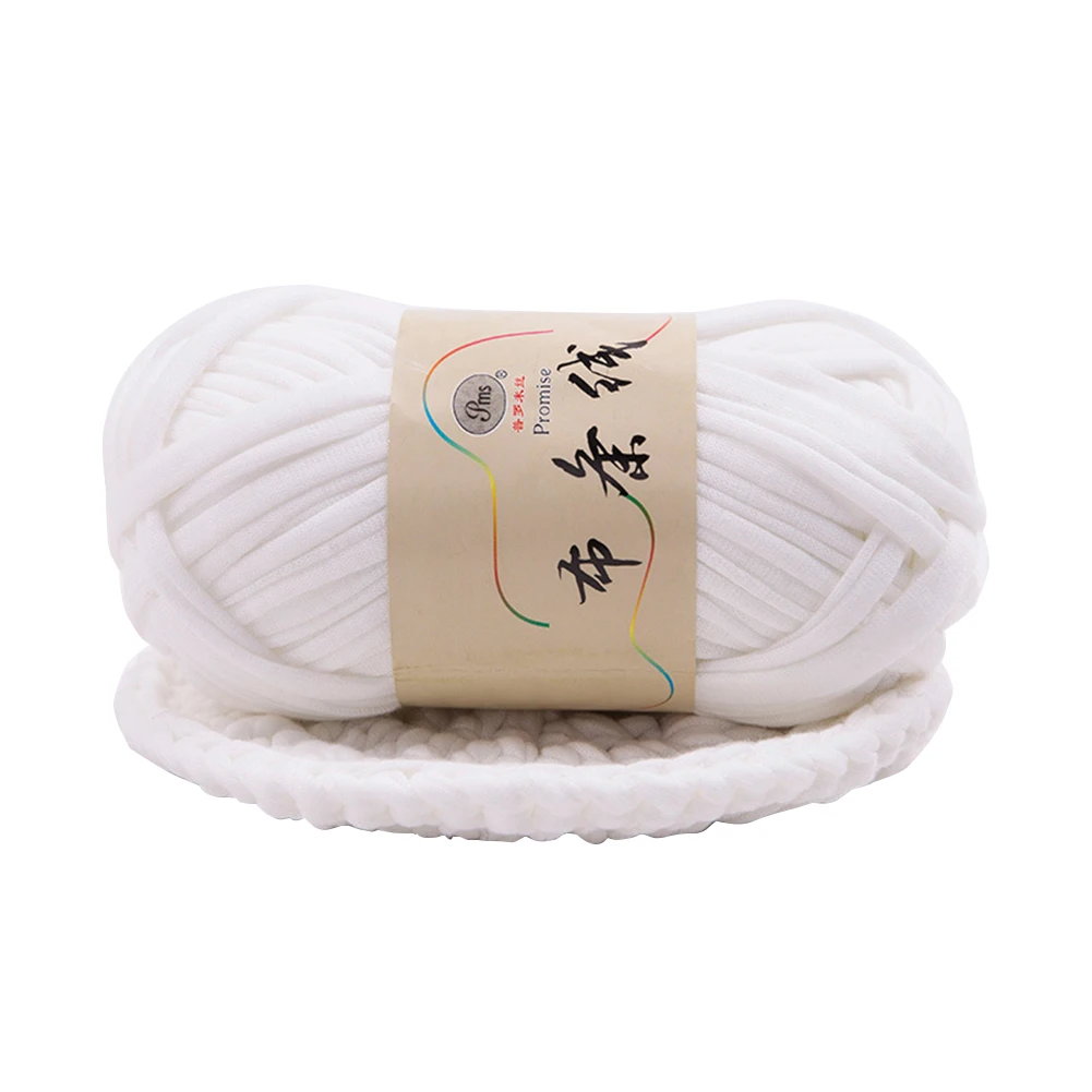 Soft White Ручной вязаный тканый нитки Толстая корзина одеяло Плетеный DIY крючком ткань необычная пряжа товары для дома - Цвет: Soft White