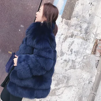 

women Fur coats large Plus size Winter fashion woman teau faux fourrure femme Korean Slim thick warm fox fur coat coats faux fur