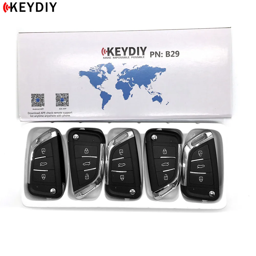 

KEYDIY 5pcs/lot KD B29 KD900/KD-X2/URG200 Key Programmer B Series KD MINI Remote Control for Car Key