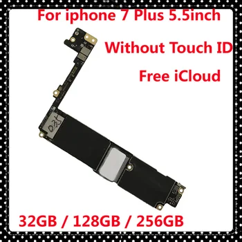 

For iphone 7Plus 32GB 128GB 256GB Full unlocked motherboard Without Fingerprint for iphone 7 plus original mainboard NO Touch ID