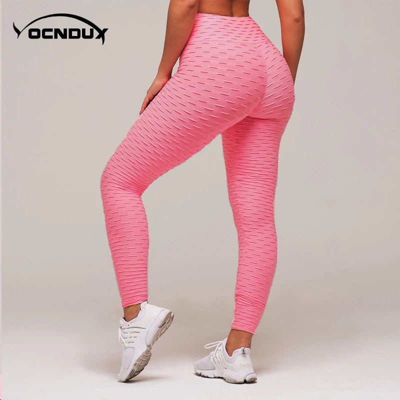 

Yocndux Ruching high waist push up leggings sportswear women sports pants bodybuilding fitness legging athleisure yoga pants