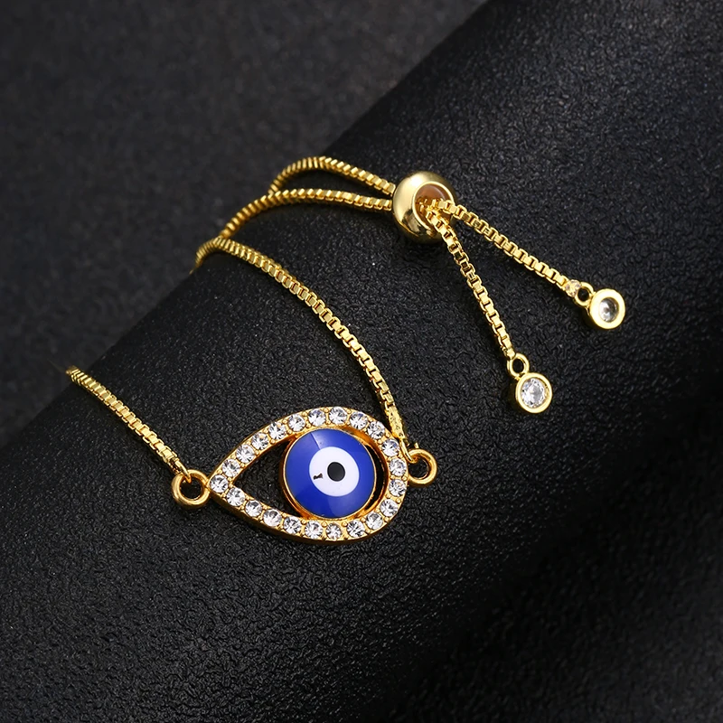 Classic Trendy Turkish Gold Evil Eye 